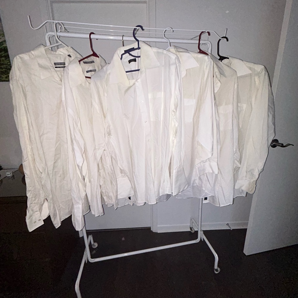 Men’s White Button-Up Shirts